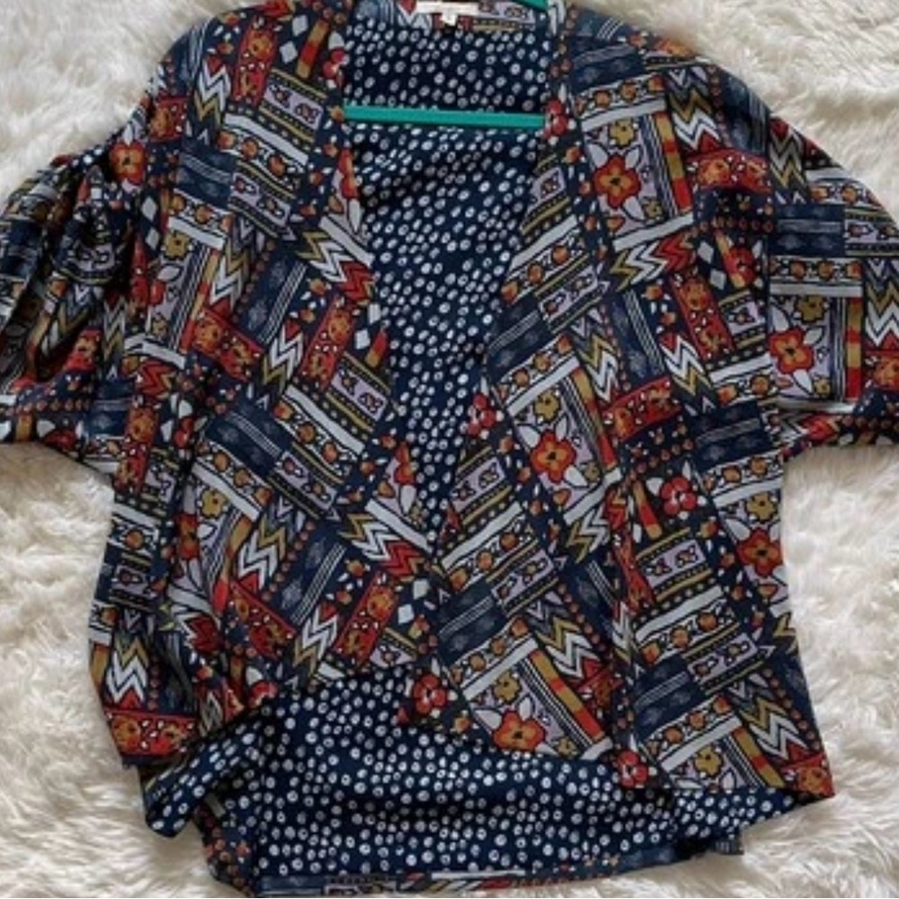 Porridge Anthropologie Patchwork Print Top Eclecticcore Artcore Blouse Sz Small - Picture 8 of 14